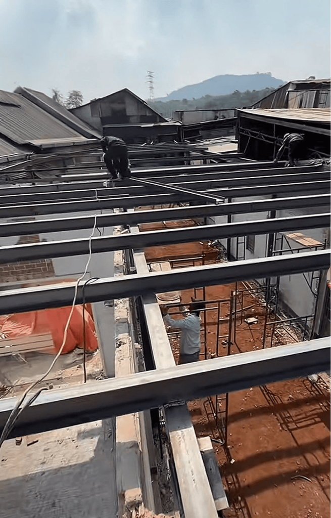 Gia công kết cấu thép nhà xưởng