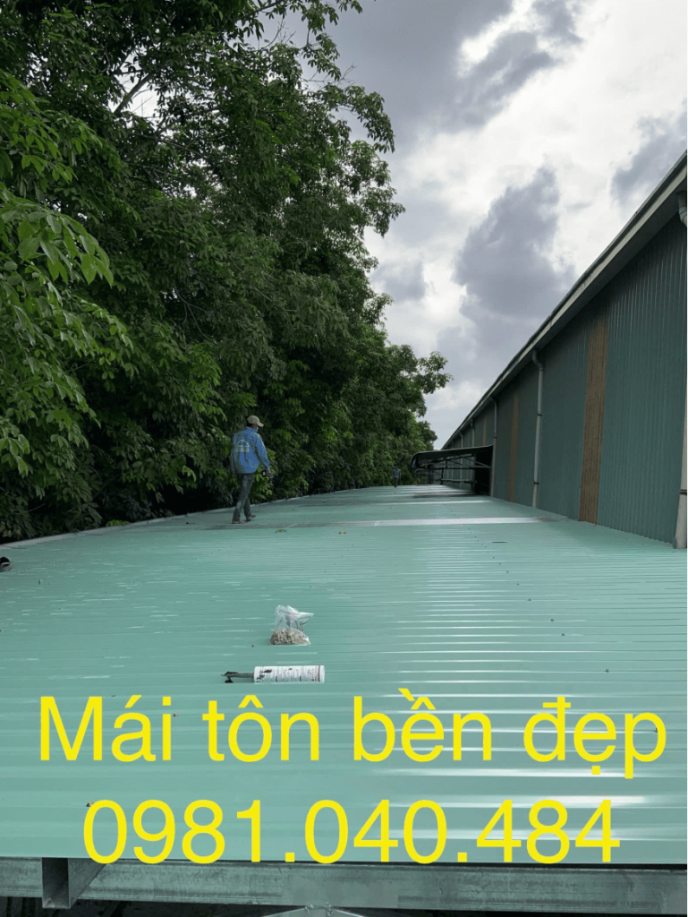 Thi công lắp mái tole tại Bình Dương, sau khi hoàn thiện